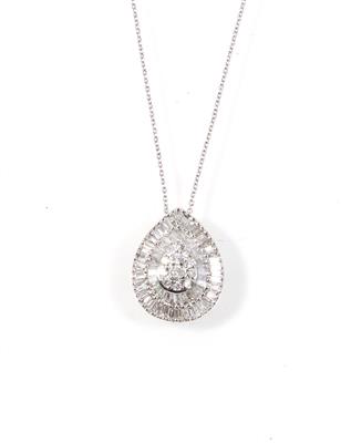 Diamantcollier zus. 0,55 ct - Klenoty