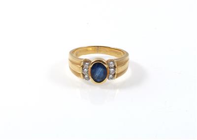 Saphir-Brillantring zus. ca. 1,46 ct - Schmuck