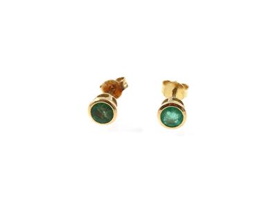 Smaragdohrstecker zus. ca. 1 ct - Gioielli