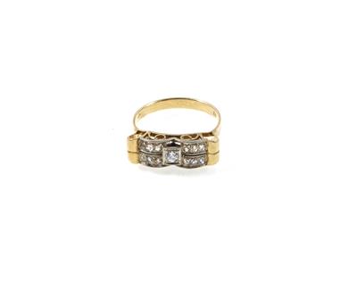 Altschliffdiamant Diamantrautenring zus. ca. 0,20 ct - Jewellery