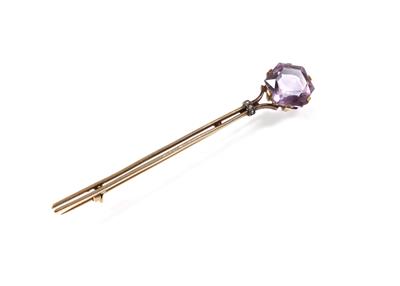 Amethyst Diamantanstecknadel - Schmuck