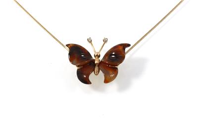 Achat Brillantanhänger Schmetterling - Schmuck Schwerpunkt Flora & Fauna