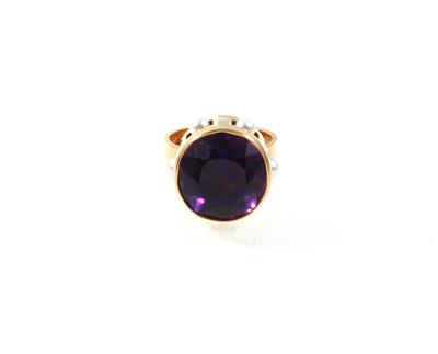 Amethyst Kulturperlenring - Jewellery