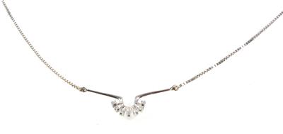 Achtkantdiamantcollier zus. 0,12 ct - Schmuck