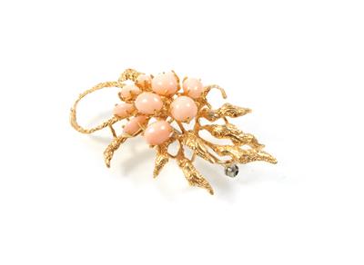 Korallenbrosche - Jewellery