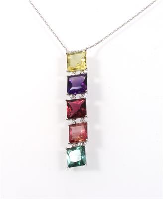 Schmucksteincollier zus. 20,54 ct - Gioielli