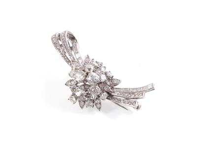 Diamantbrosche zus. ca. 4,50 ct - Schmuck