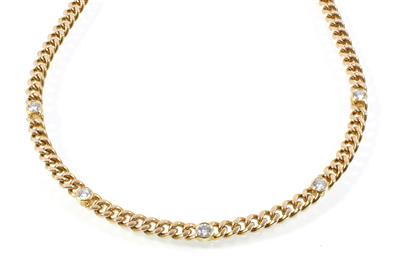 Brillantcollier zus. ca. 1 ct - Schmuck