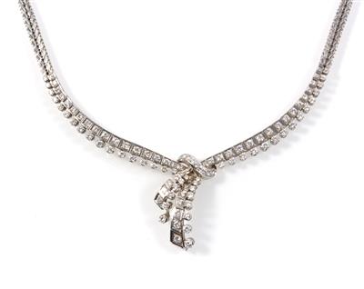 Brillantcollier zus. ca. 4,70 ct - Klenoty