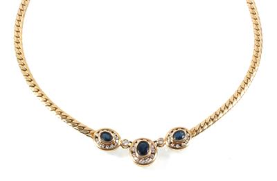 Saphir Brillantcollier - Jewellery