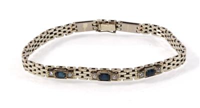 Diamant Saphirarmband - Klenoty