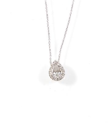 Diamantcollier zus. 0,30 ct - Klenoty