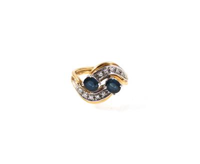 Diamant Saphir Ring - Jewellery