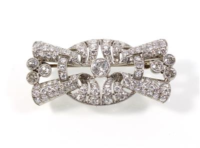 Diamantbrosche zus. ca. 4 ct - Schmuck