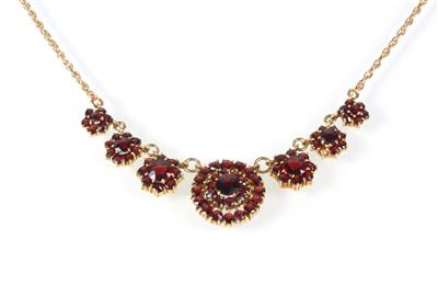 Granatcollier - Schmuck