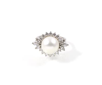 Diamant Kulturperlenring - Jewellery