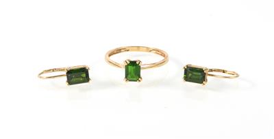 Diopsid Ring und Ohrringe (Set) - Jewellery