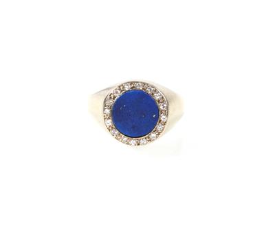 Achtkantdiamant Lapis Lazuli Ring - Klenoty
