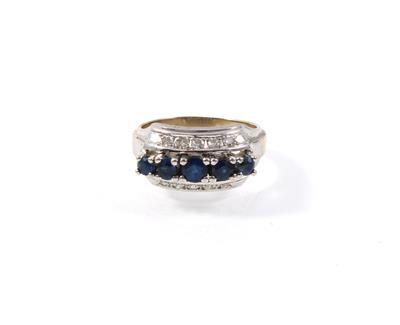 Achtkantdiamant Saphirring - Jewellery
