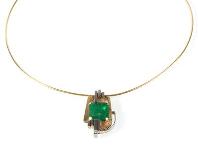 Smaragd Brillantanhänger ca. 7,00 ct - Jewellery