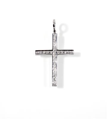 Brillant Kreuz Anhänger zus. ca. 0,40 ct - Schmuck