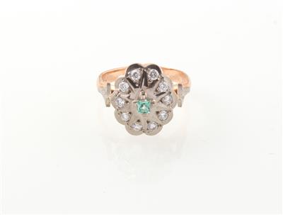 Brillant Smaragd Ring - Schmuck