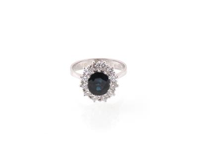 Saphir Brillant Ring zus. ca.2,76 ct - Klenoty