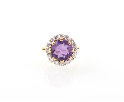 Brillant Amethystring zus. ca.1,10 ct - Jewellery