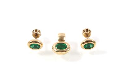 Smaragdgarnitur zus. ca.1,50 ct - Jewellery