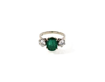 Altschliffbrillant Smaragdring - Jewellery