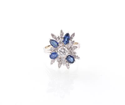 Brillant Saphir Ring zus. ca.1 ct - Gioielli