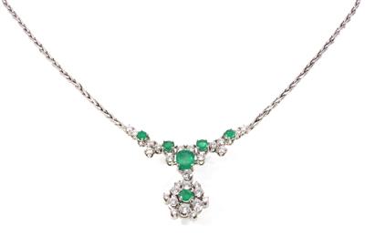 Brillant Smaragd Collier - Jewellery