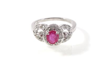 Diamant Rubinring - Gioielli