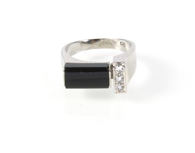 Diamant Onyxring - Klenoty