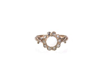 Diamantrauten Opalring - Jewellery