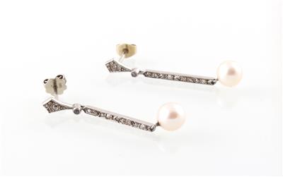 Kulturperlen Diamantohrsteckgehänge - Jewellery