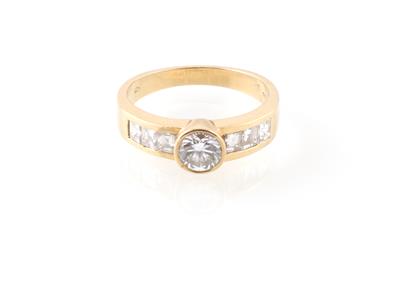 Brillant Diamant Ring zus. ca.1,00 ct - Klenoty