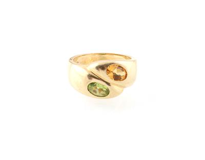 Citrin Peridot Ring - Schmuck