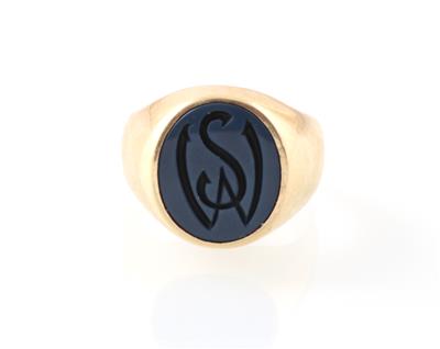 Lagensteinring mit Monogramm WS - Gioielli