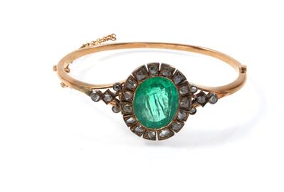 Smaragdarmreif ca. 9 ct - Jewellery