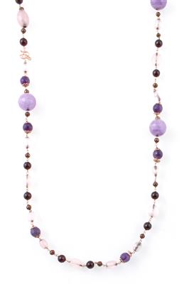 Amethyst Rosenquarzhalskette - Jewellery