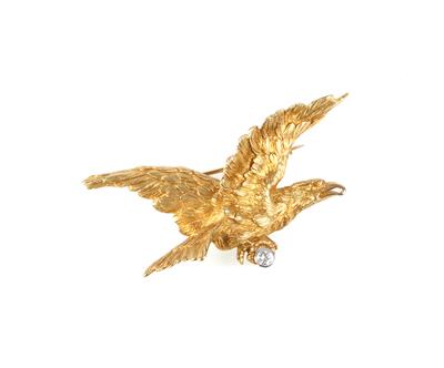 Brillantbrosche Adler ca. 0,20 ct - Klenoty