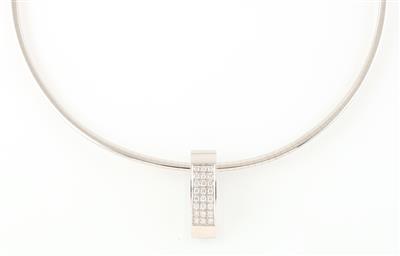 Diamantcollier zus. ca. 0,70 ct - Gioielli