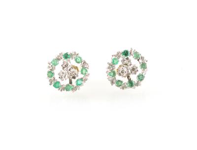 Achtkantdiamant Smaragdohrstecker - Jewellery