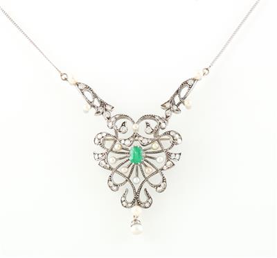 Diamant Smaragdcollier - Jewellery