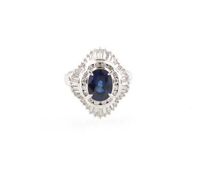 Diamant Saphir Ring zus. ca. 2,60 ct - Schmuck