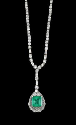 Diamant Smaragdcollier - Klenoty