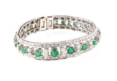 Diamant Smaragdarmkette - Gioielli