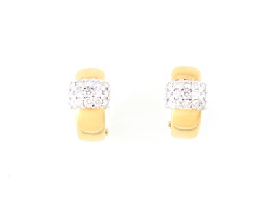 Brillantohrclips zus. ca. 1,80 ct - Klenoty