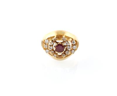 Brillant Damenring zus. ca. 0,55 ct - Schmuck